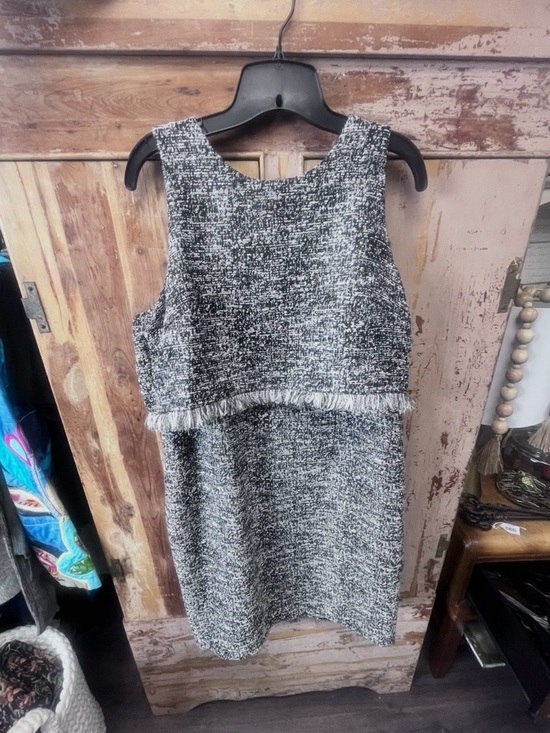 Karl Lagerfeld Dresses & Skirts - Sleeveless Tweed Shift Dress in Black and White